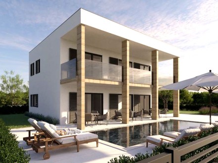 Modern villa with swimming pool near Zadar