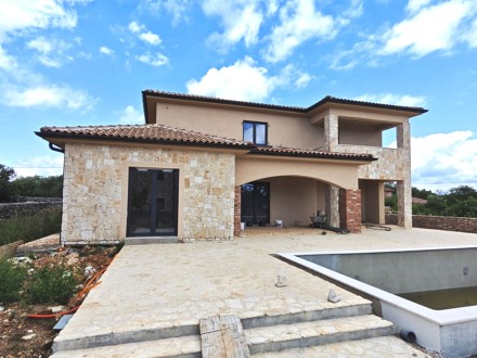 Newly built stone villa with pool