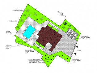 Grundstück mit Baugenehmigung für eine Familienvilla mit Swimmingpool